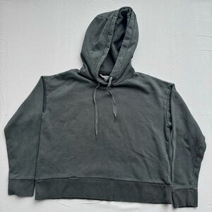 Banana Republic Dark Gray Pullover Hoodie XS Cotton Blend Fleece Hooded Crew